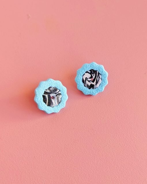 Pendientes coloridos Botanical blue