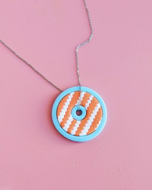 Collar geométrico Ziggi azul