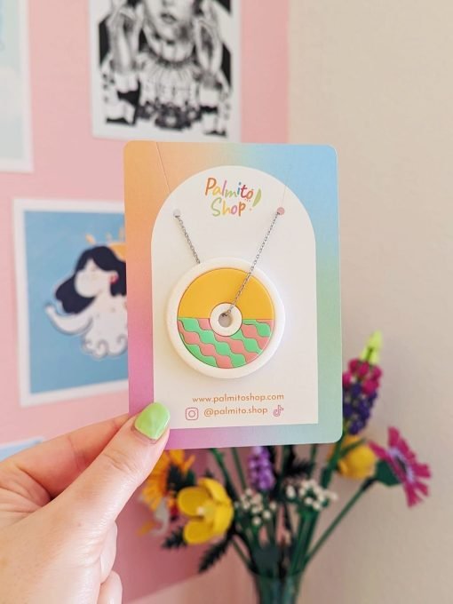 Collar geométrico maxi Hawai pastel - Imagen 2