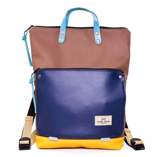 Mochila rectangular mix amarillo