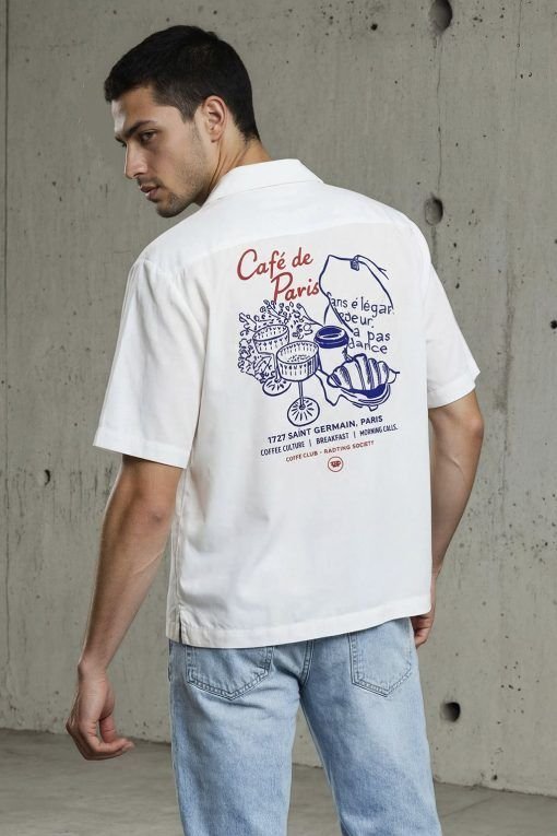 Camisa manga corta café de parís