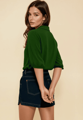 Alternative view of Camisa camisera verde