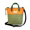 Bolso bandolera naranja y verde