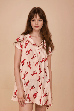 Vestido corto langostas