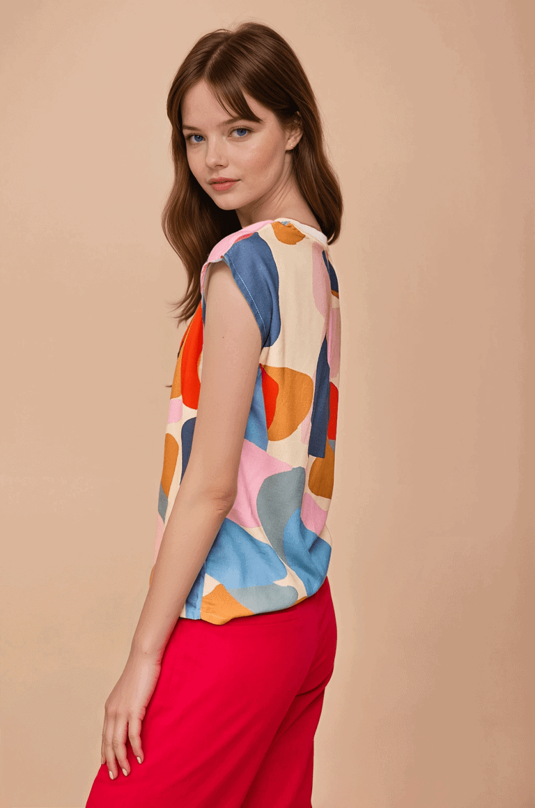 Alternative view of Blusa estampado geométrico