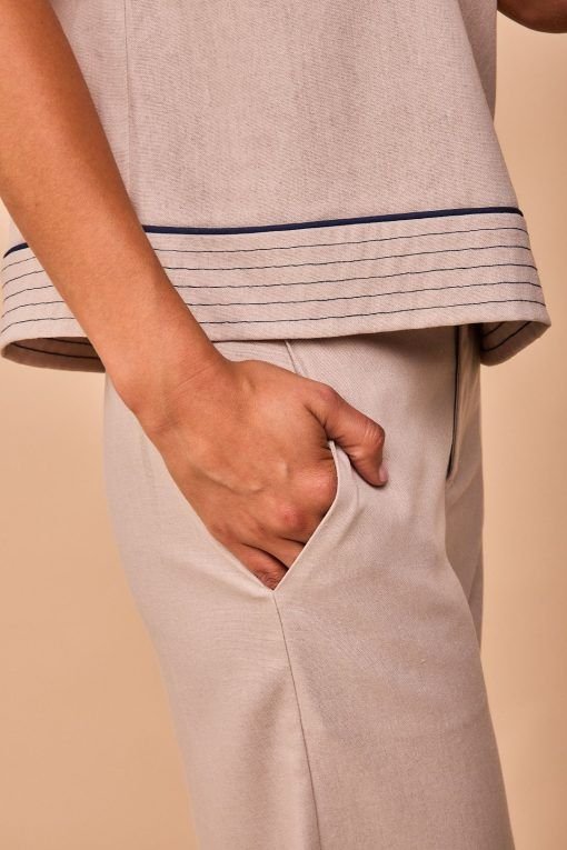 Pantalón fluido tostado