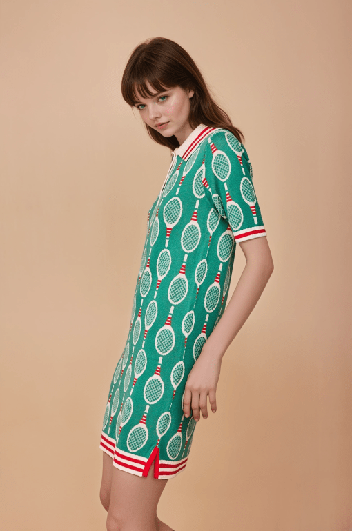 Vestido de punto raquetas - Imagen 2