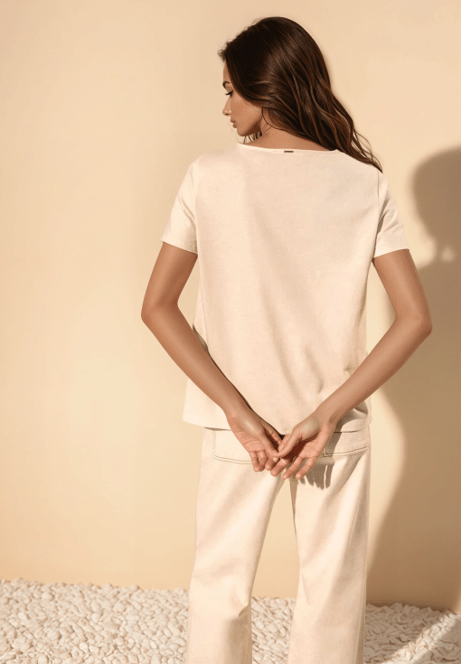 Camiseta estampada floral verde - Imagen 2