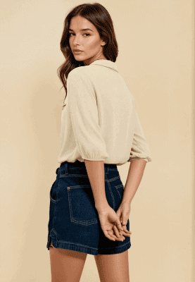 Alternative view of Camisa camisera blanco roto