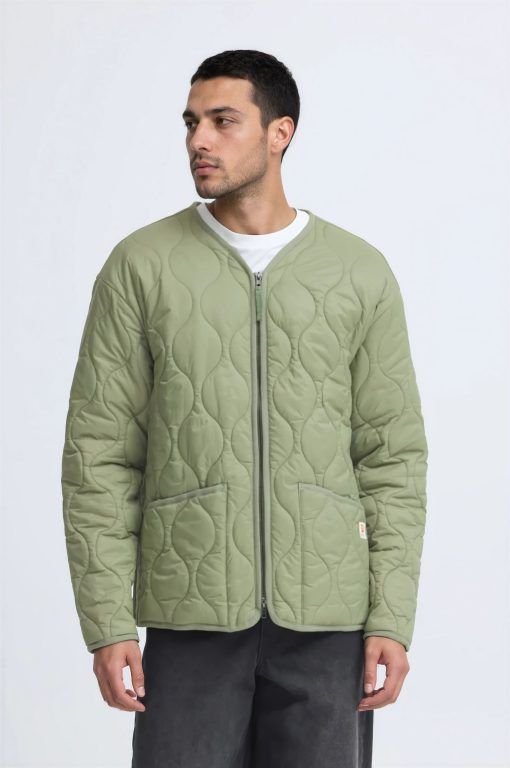 Chaqueta acolchada verde de hombre