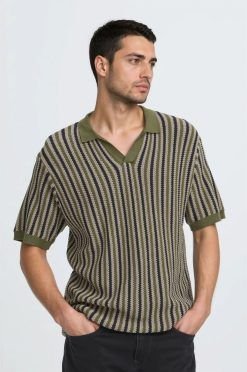 Polo de punto rayas hombre