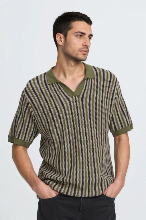 Polo de punto rayas hombre