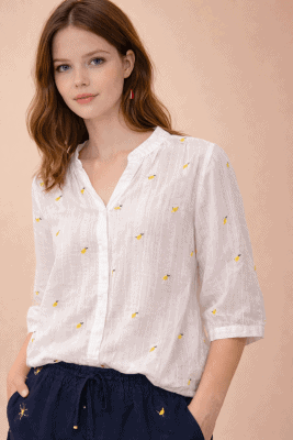 Camisa limones bordados