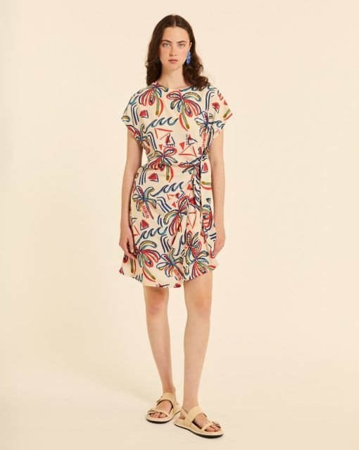 Vestido corto oasis lazada lateral - Imagen 3