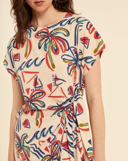 Vestido corto oasis lazada lateral - Imagen 5