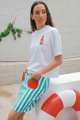 Alternative view of Falda corta Tomates