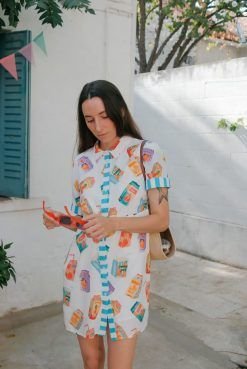 Vestido corto Bricks