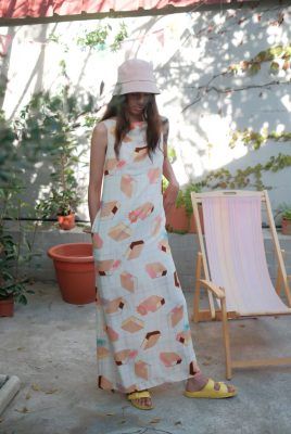 Vestido largo cortes