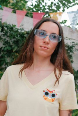 Alternative view of Camiseta Gato con Gafas