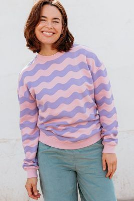 Alternative view of Sudadera de ondas bicolor