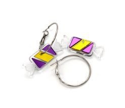 Pendientes aros caramelos