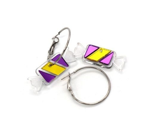 Pendientes aros caramelos