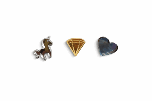 Pendientes mini metacrilato fantasy