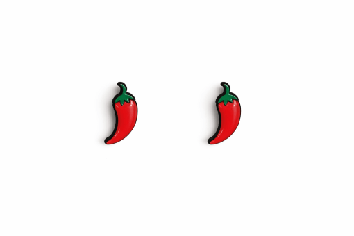 Pendientes pimiento rojo mini madera