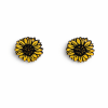 Pendientes girasoles mini madera