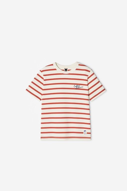 Camiseta rayas rojas coffe culture - Imagen 3