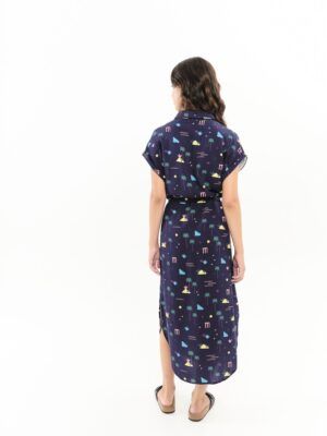 Alternative view of Vestido Alma marino