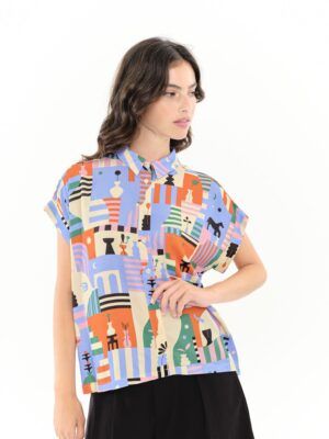 Alternative view of Camisa Sonia naranja
