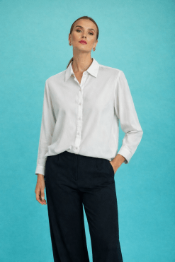 Camisa camisera blanca viscosa