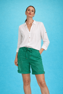 Bermuda lino verde amazonas