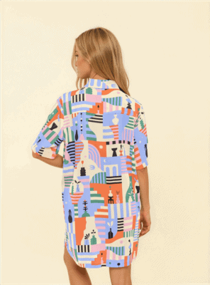 Alternative view of Vestido Violeta naranja