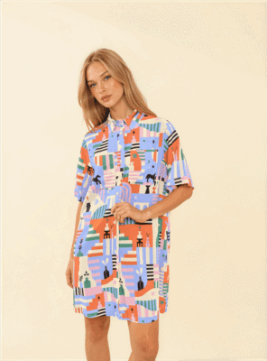 Vestido Violeta naranja