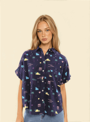 Camisa Sandal Palm marino