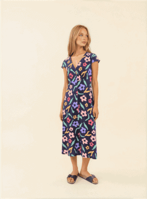 Alternative view of Vestido Aurora flores