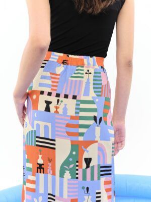 Alternative view of Falda Buganvilla naranja