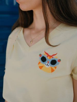 Camiseta Gato con Gafas
