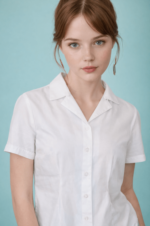 Camisa blanca cuello solapa - Imagen 3