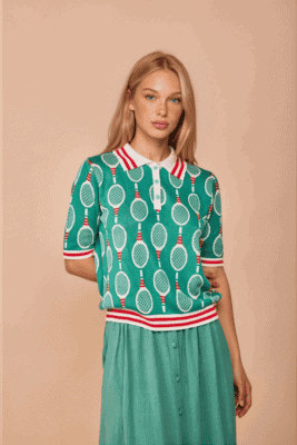 Polo de punto raquetas