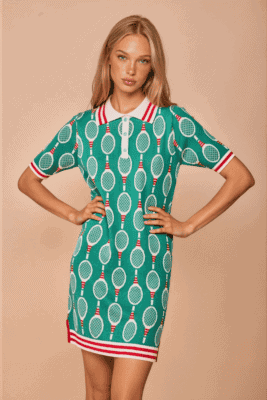 Vestido de punto raquetas