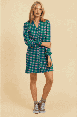 Vestido corto estampado de corazones