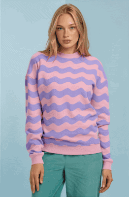 Sudadera de ondas bicolor