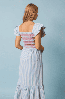 Alternative view of Vestido midi vichy azul