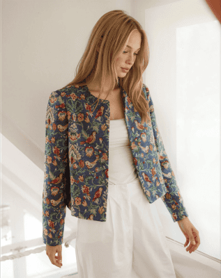 Alternative view of Chaqueta Begonia azul