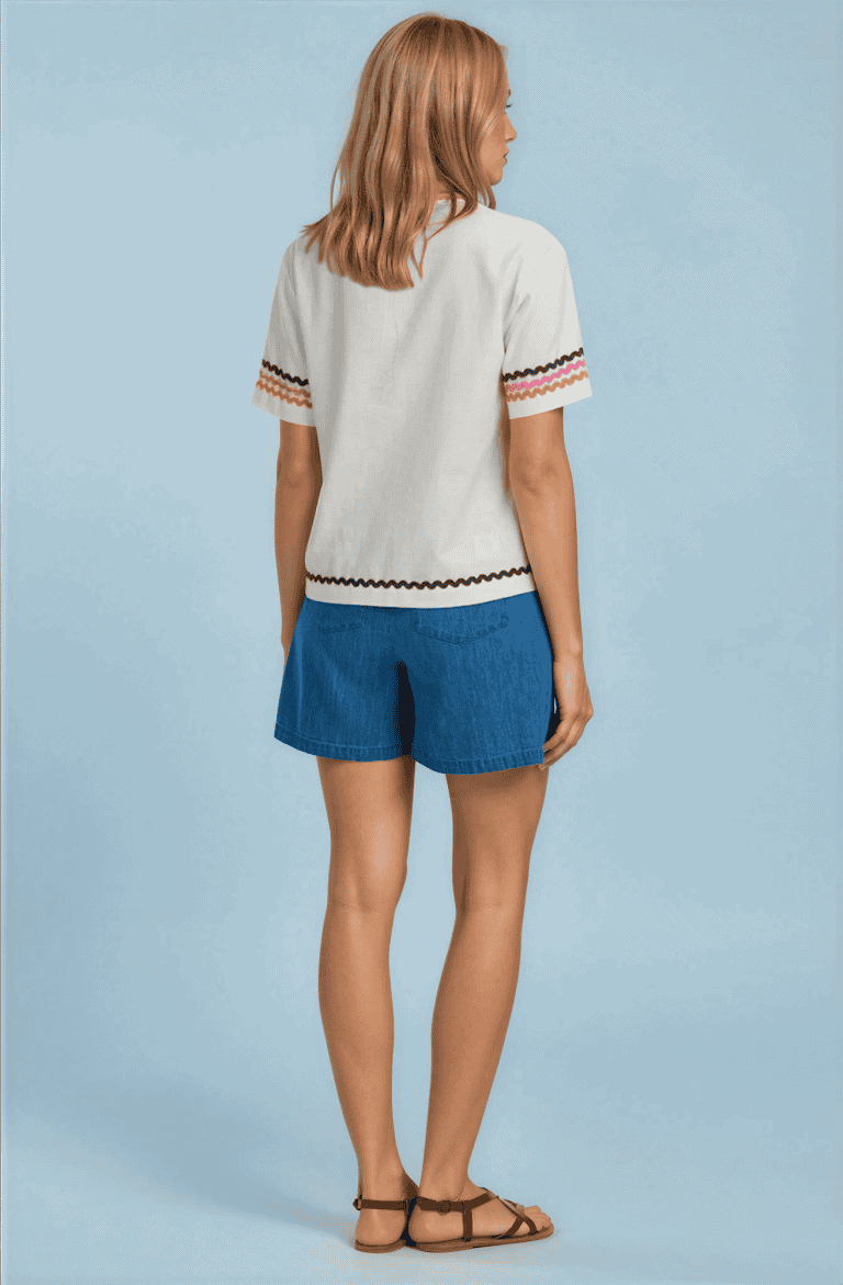 Alternative view of Camisa manga corta bordado tigre
