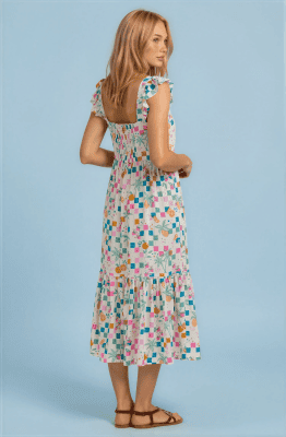 Alternative view of Vestido midi tirantes tropical