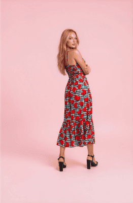 Alternative view of Vestido midi tomates